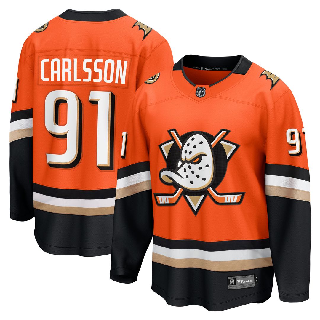 Leo Carlsson Anaheim Ducks Fanatics Home Breakaway Jersey - Orange