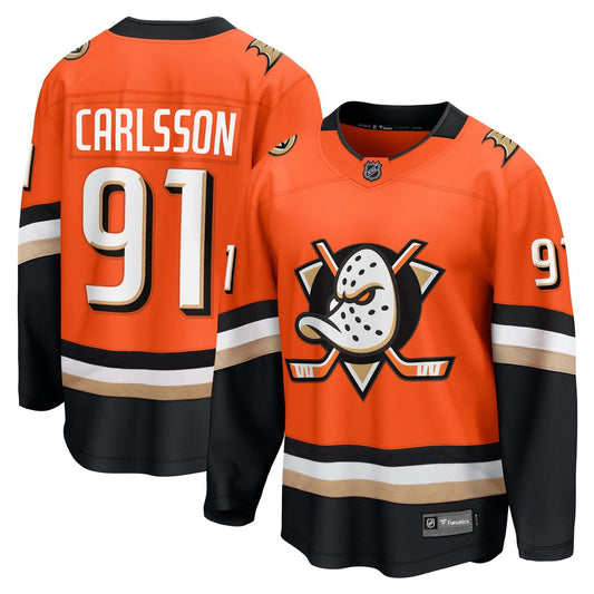Leo Carlsson Anaheim Ducks Fanatics Home Breakaway Jersey - Orange