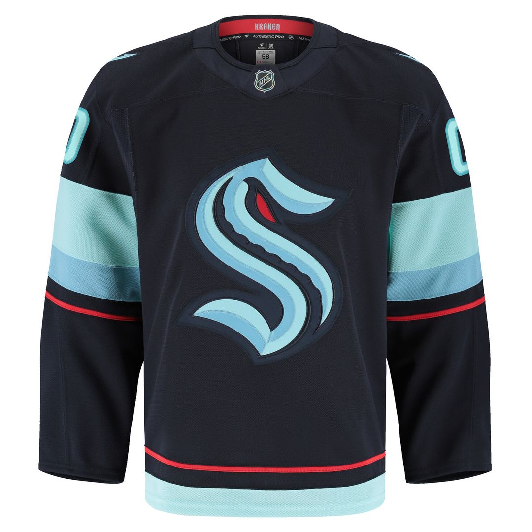 Seattle Kraken Fanatics Home Authentic Pro Custom Jersey - Navy