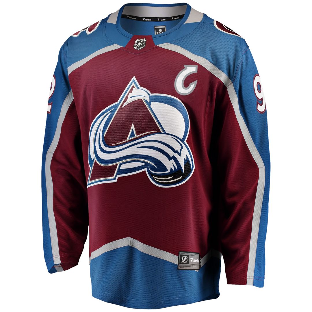 Gabriel Landeskog Colorado Avalanche Fanatics Captain Patch Home Breakaway Jersey - Burgundy
