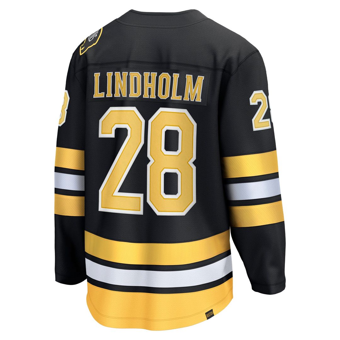 Elias Lindholm Boston Bruins Fanatics Home Breakaway Player Jersey - Black