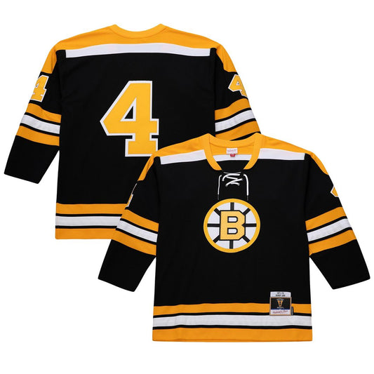Bobby Orr Boston Bruins Mitchell & Ness Big & Tall 1971/72 Blue Line 2.0 Jersey - Black