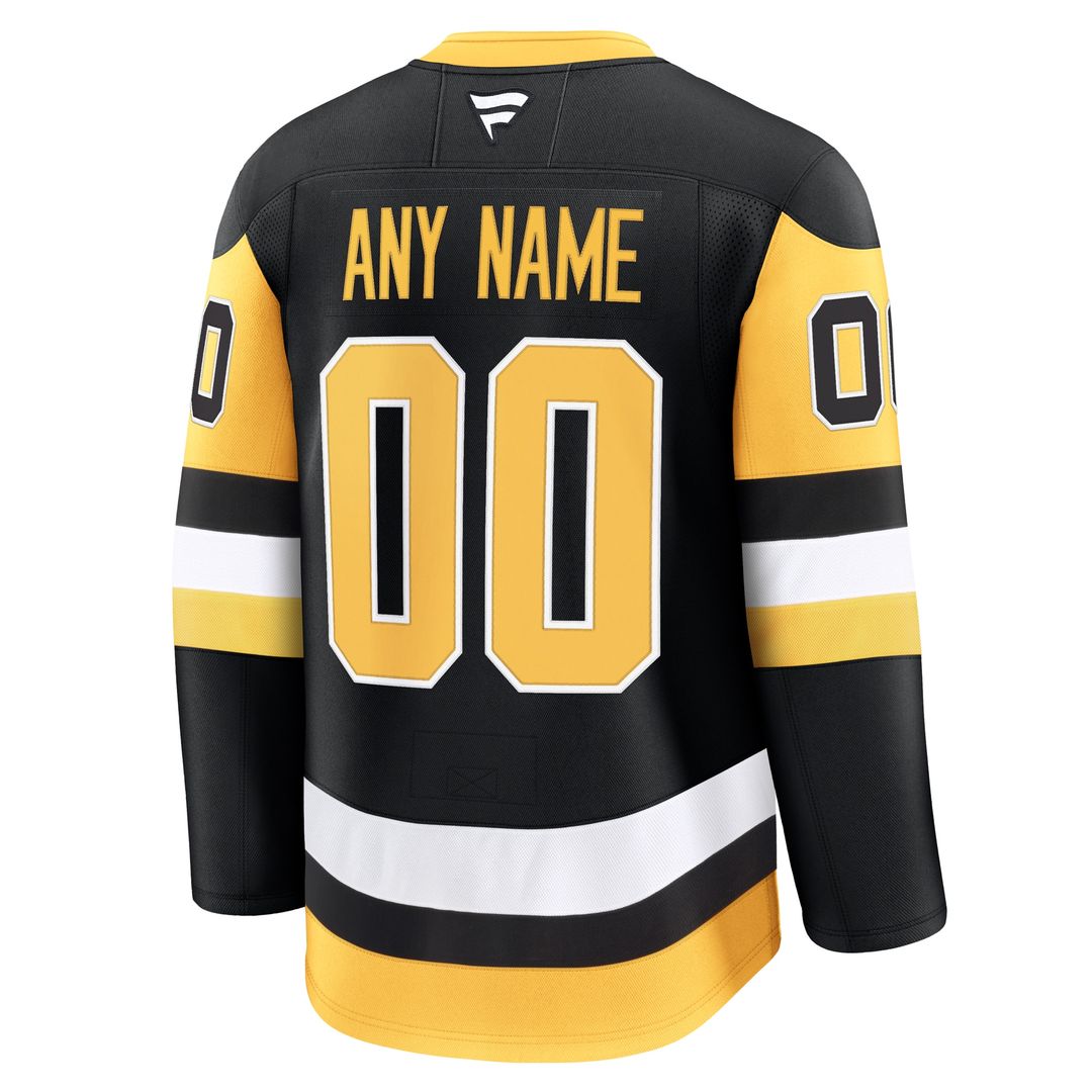 Pittsburgh Penguins Fanatics Home Premium Custom Jersey - Black