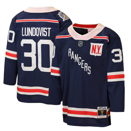 Henrik Lundqvist New York Rangers Mitchell & Ness Youth 2018 Winter Classic Power Play Jersey - Navy