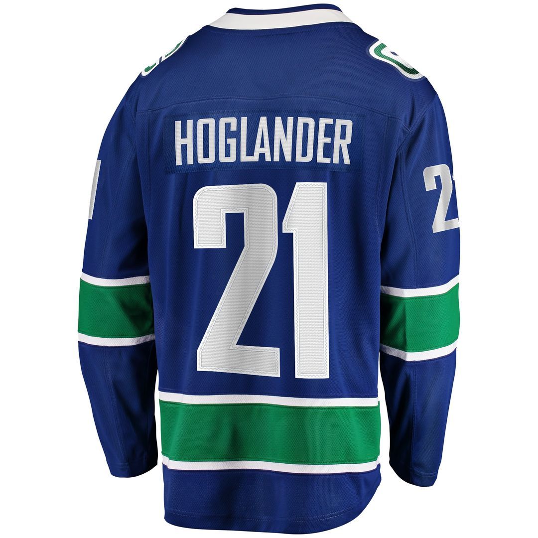 Nils Hoglander Vancouver Canucks Fanatics Home Premier Breakaway Player Jersey - Blue