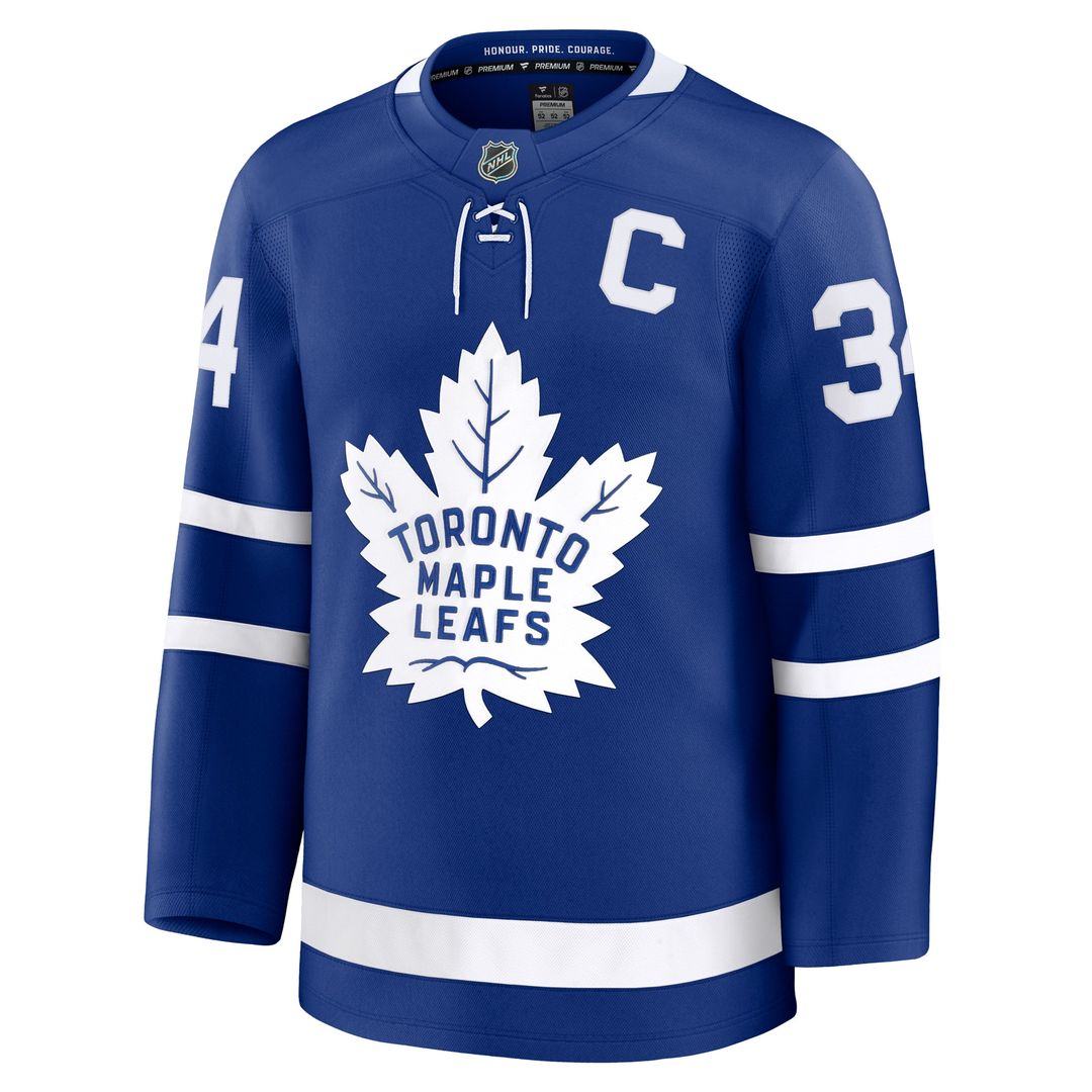 Auston Matthews Toronto Maple Leafs Fanatics Captain Patch Home Premium Jersey - Blue