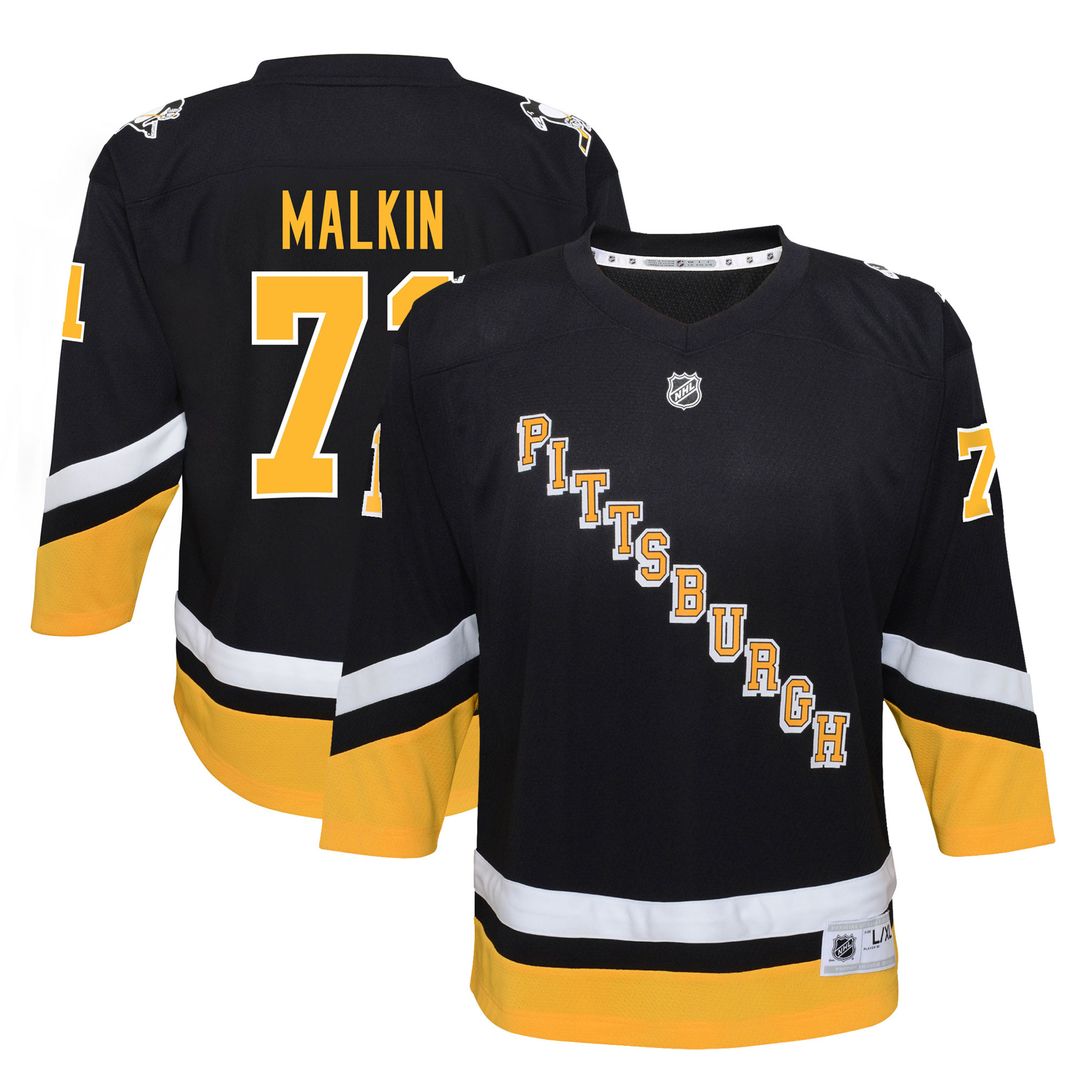 Evgeni Malkin Pittsburgh Penguins Youth 2021/22 Alternate Player Replica Jersey - Black