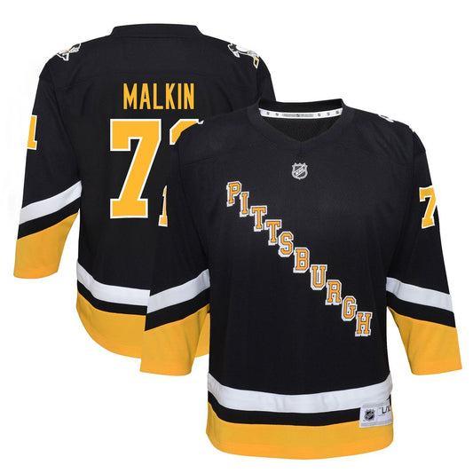 Evgeni Malkin Pittsburgh Penguins Youth 2021/22 Alternate Player Replica Jersey - Black