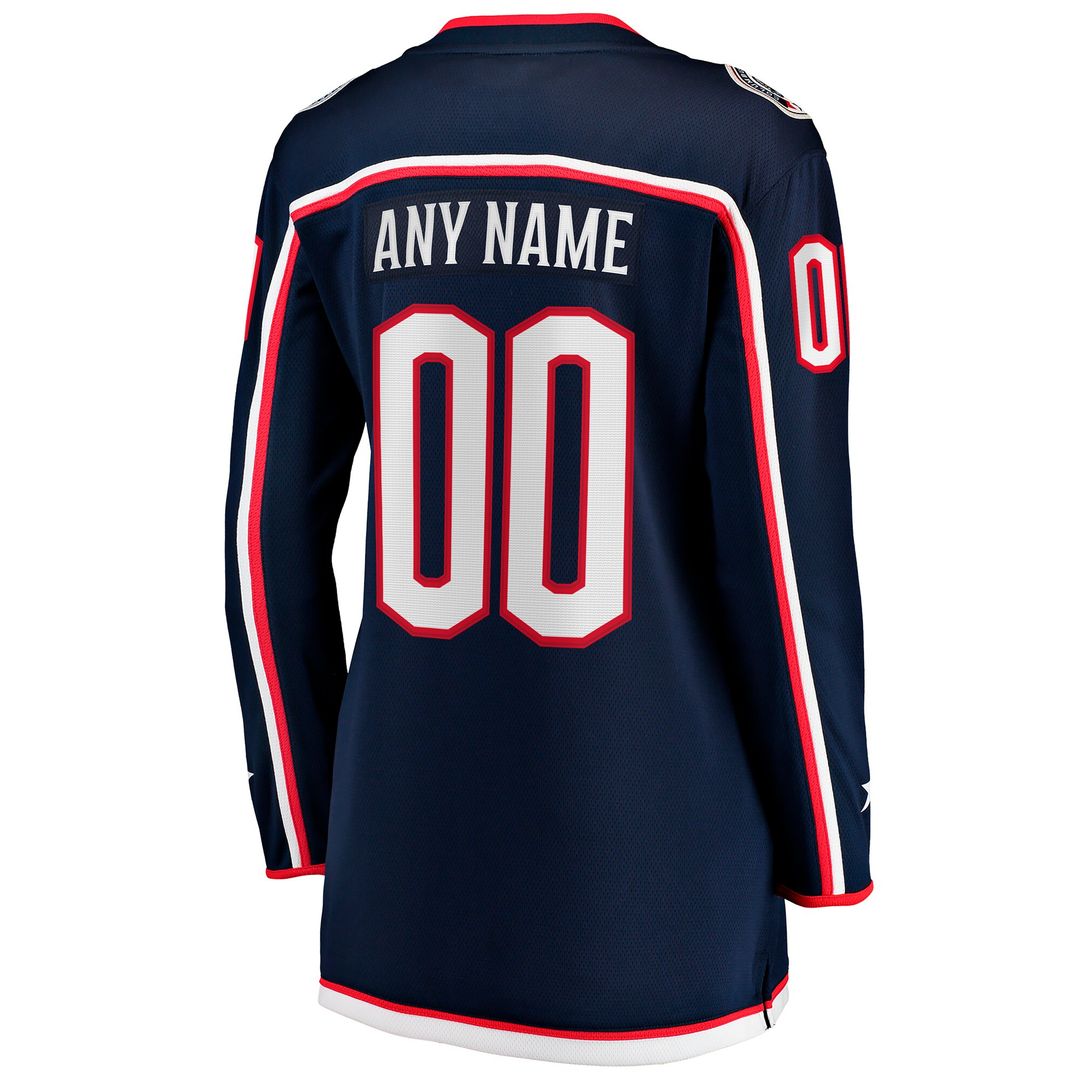 Columbus Blue Jackets Fanatics Women's Home Breakaway Custom Jersey - Navy