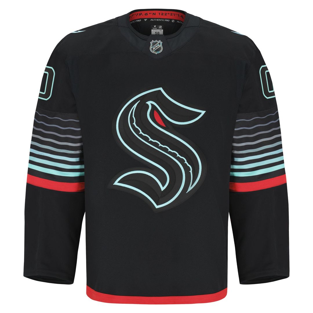 Seattle Kraken Fanatics Alternate Authentic Pro Custom Jersey - Black