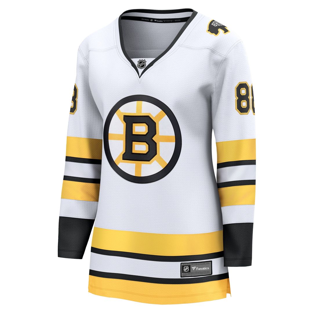 David Pastrnak Boston Bruins Fanatics Women's Away Breakaway Player Jersey - White