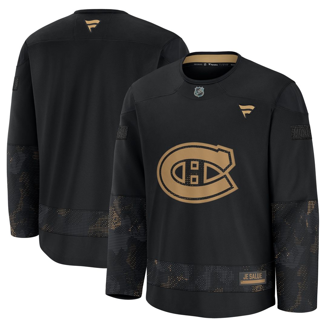 Montreal Canadiens Fanatics 2024 Military Appreciation Practice Jersey - Black