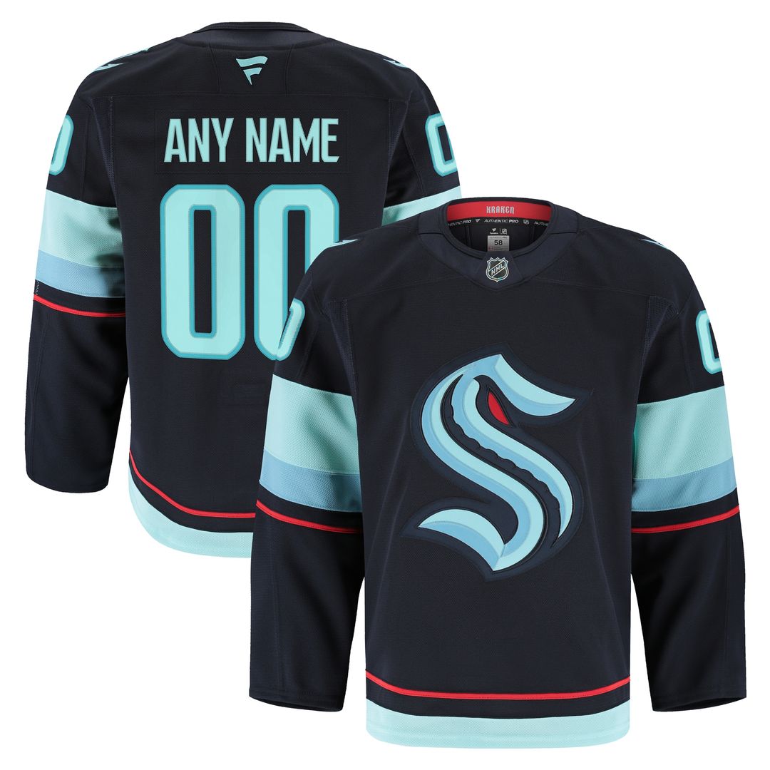 Seattle Kraken Fanatics Alternate Authentic Pro Custom Jersey - Black