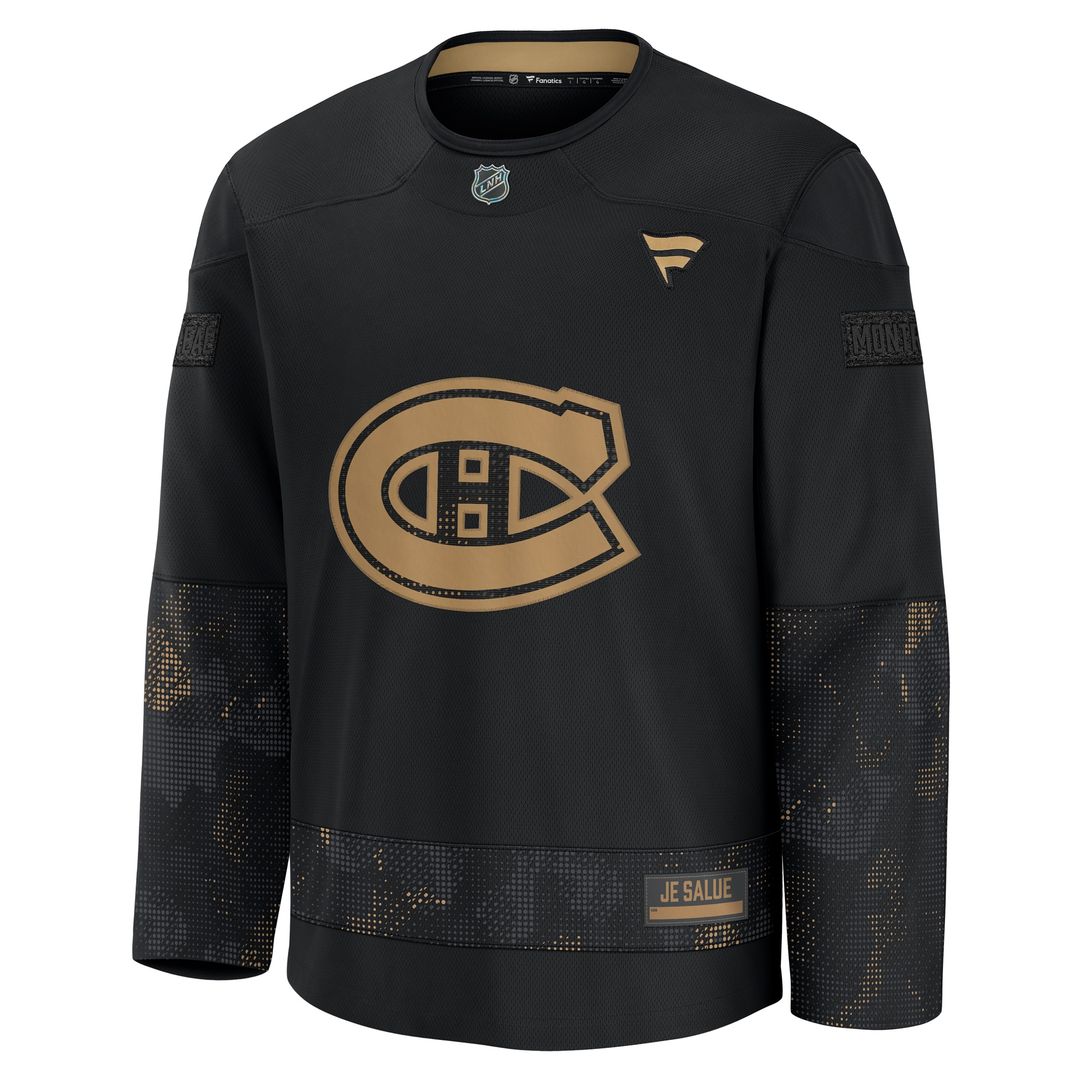 Montreal Canadiens Fanatics 2024 Military Appreciation Practice Jersey - Black
