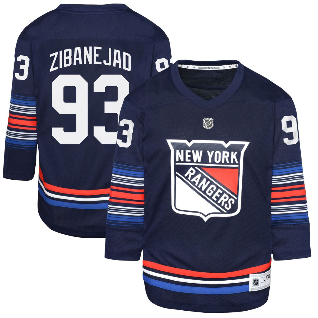 Mika Zibanejad New York Rangers Youth Home Player Replica Jersey - Blue