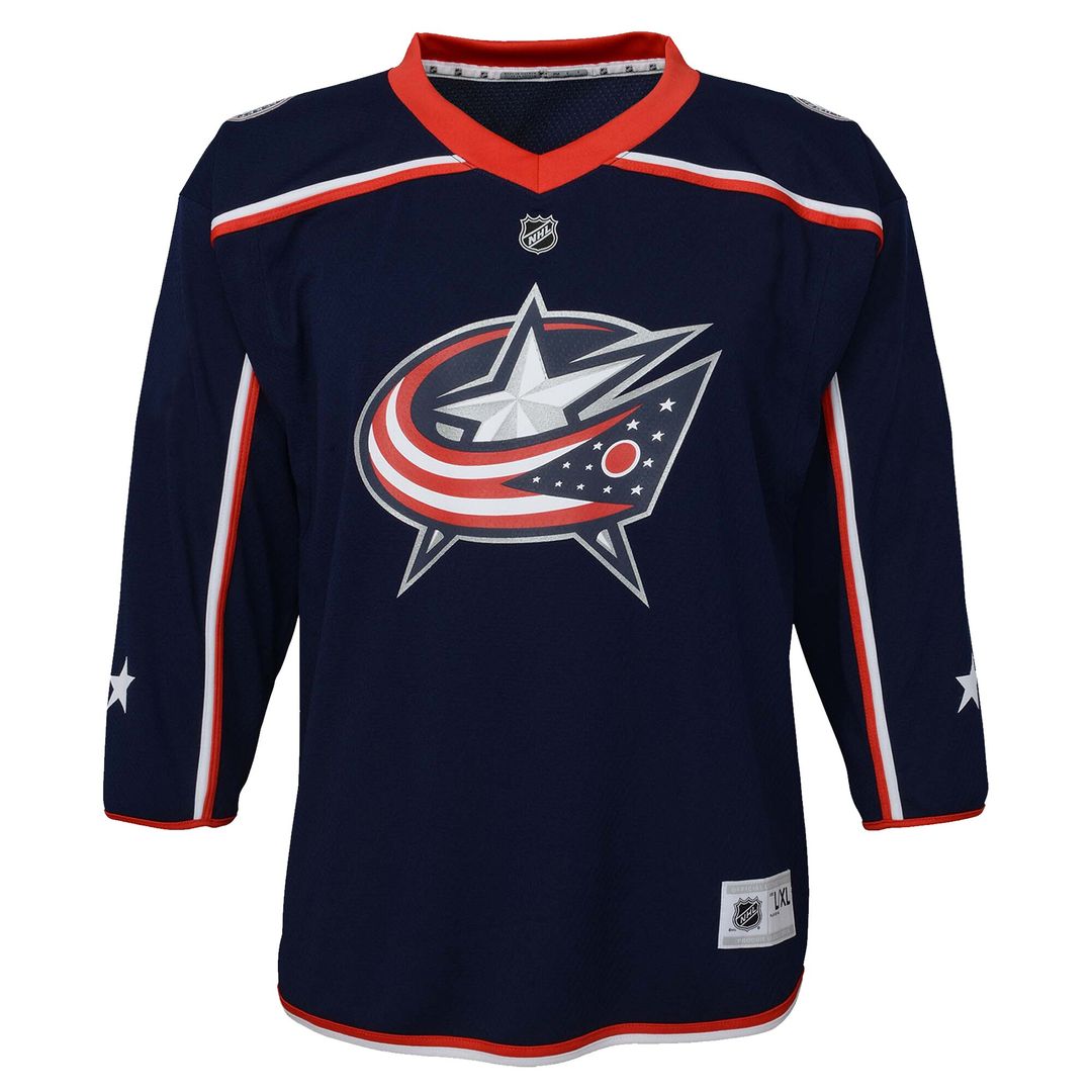 Columbus Blue Jackets Youth Home Replica Custom Jersey - Navy