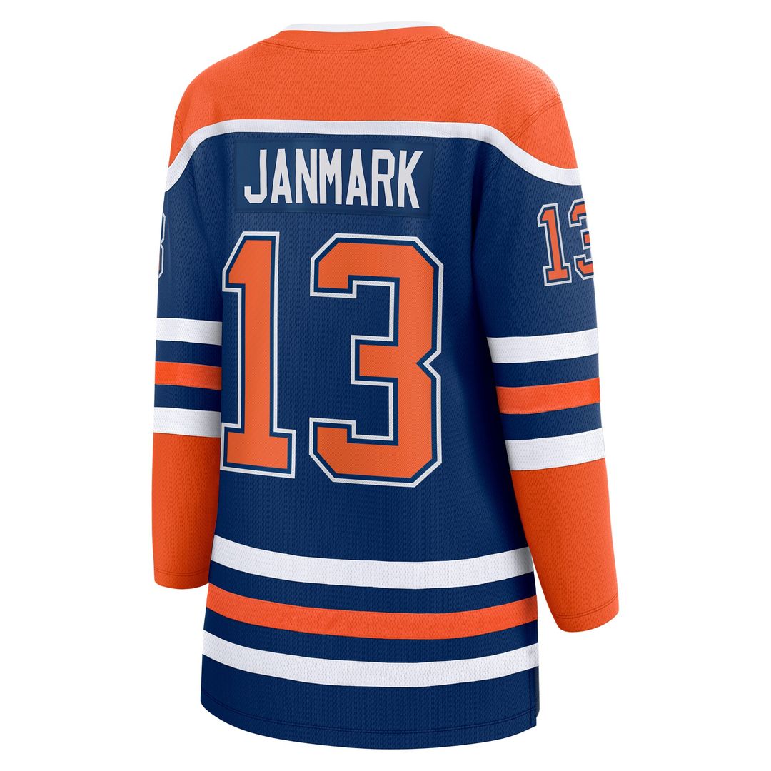 Mattias Janmark Edmonton Oilers Fanatics Women's Home Breakaway Player Jersey - Royal