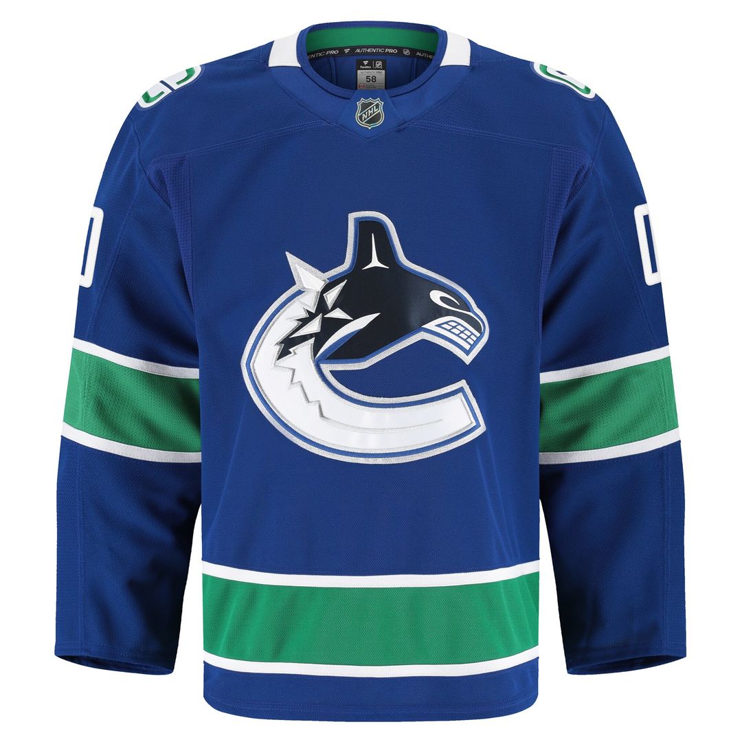 Vancouver Canucks Fanatics Home Authentic Pro Custom Jersey - Blue