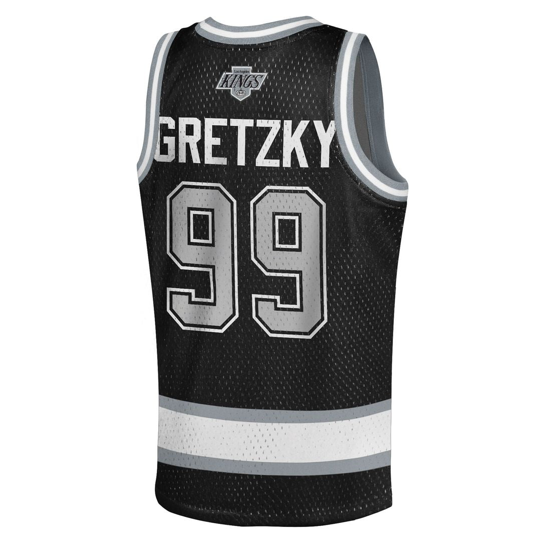 Wayne Gretzky Los Angeles Kings Mitchell & Ness Youth Maxxed Out Fashion Basketball Jersey - Black