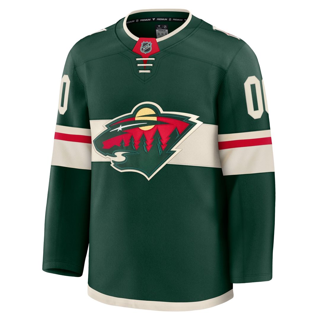 Minnesota Wild Fanatics Home Premium Custom Jersey - Green