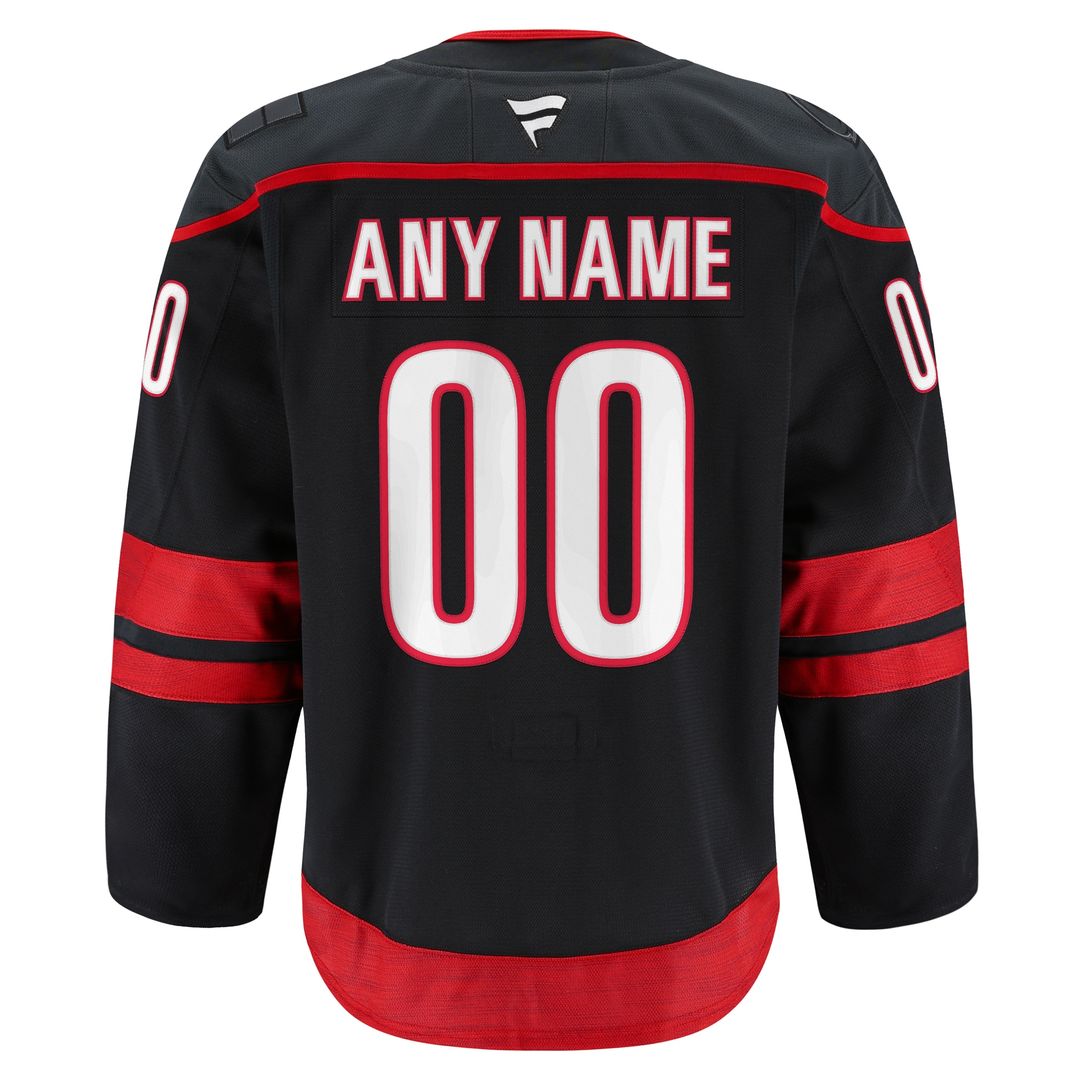 Carolina Hurricanes Fanatics Home Authentic Pro Custom Jersey - Black
