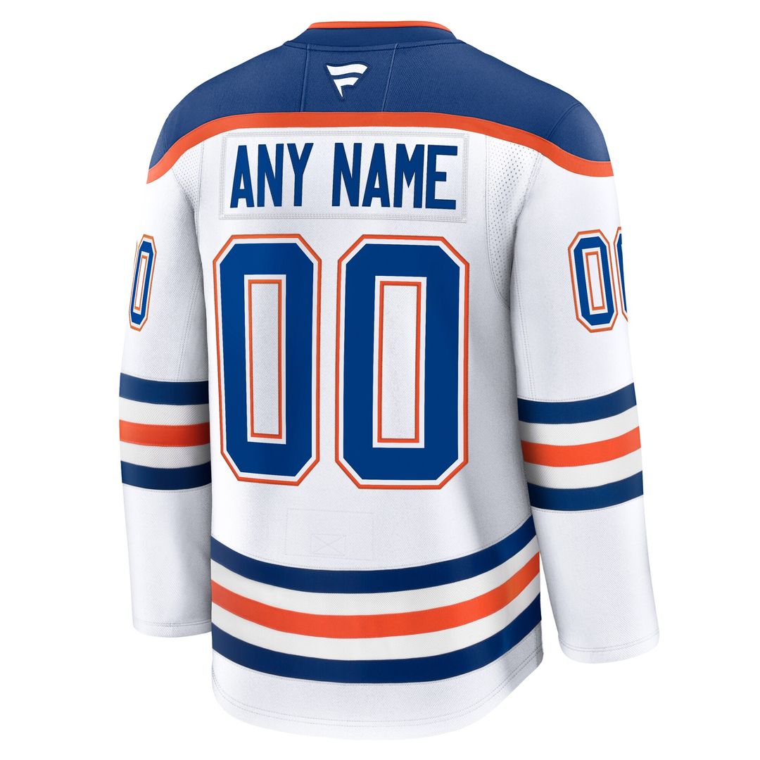 Edmonton Oilers Fanatics Away Premium Custom Jersey - White