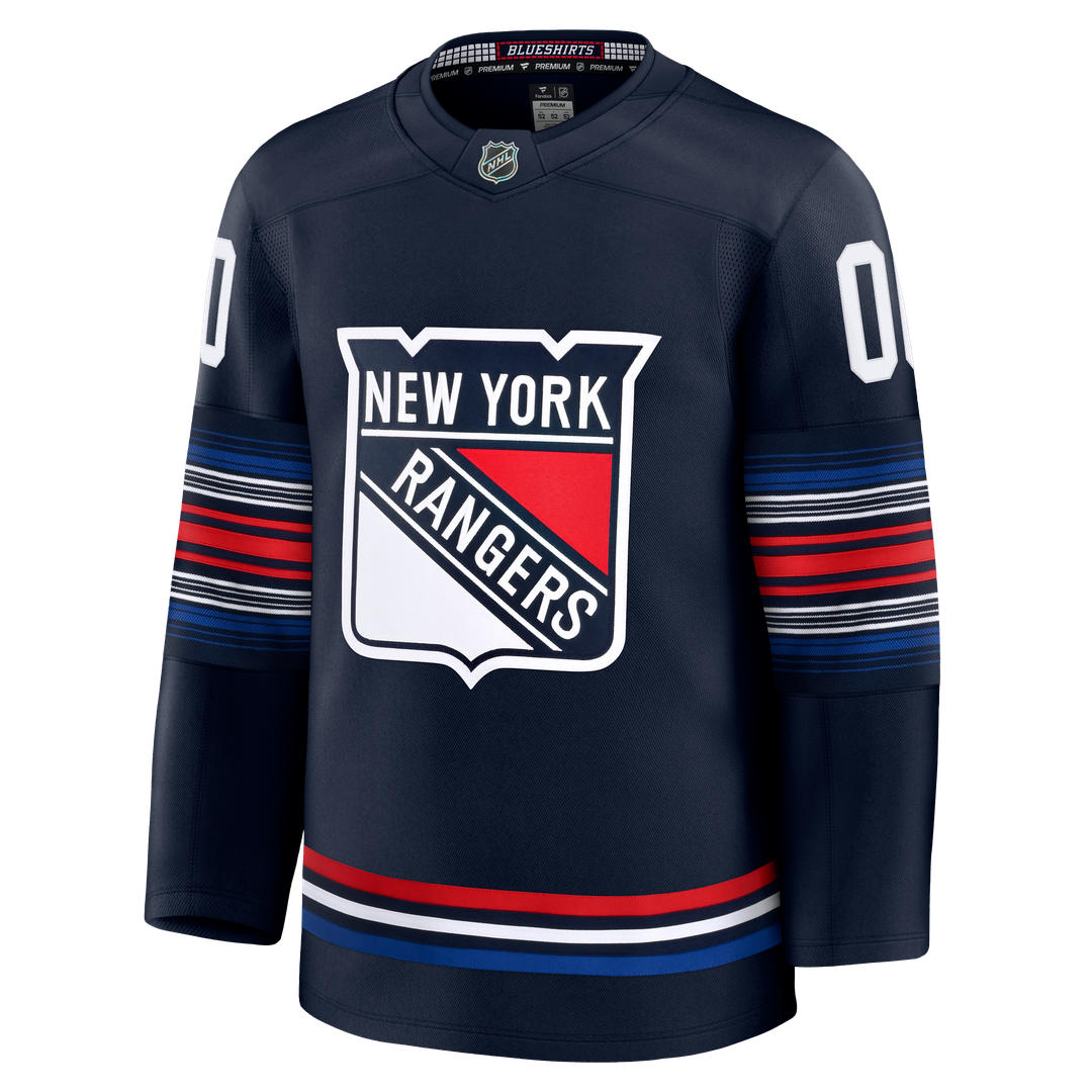 New York Rangers Fanatics Alternate Premium Custom Jersey - Navy