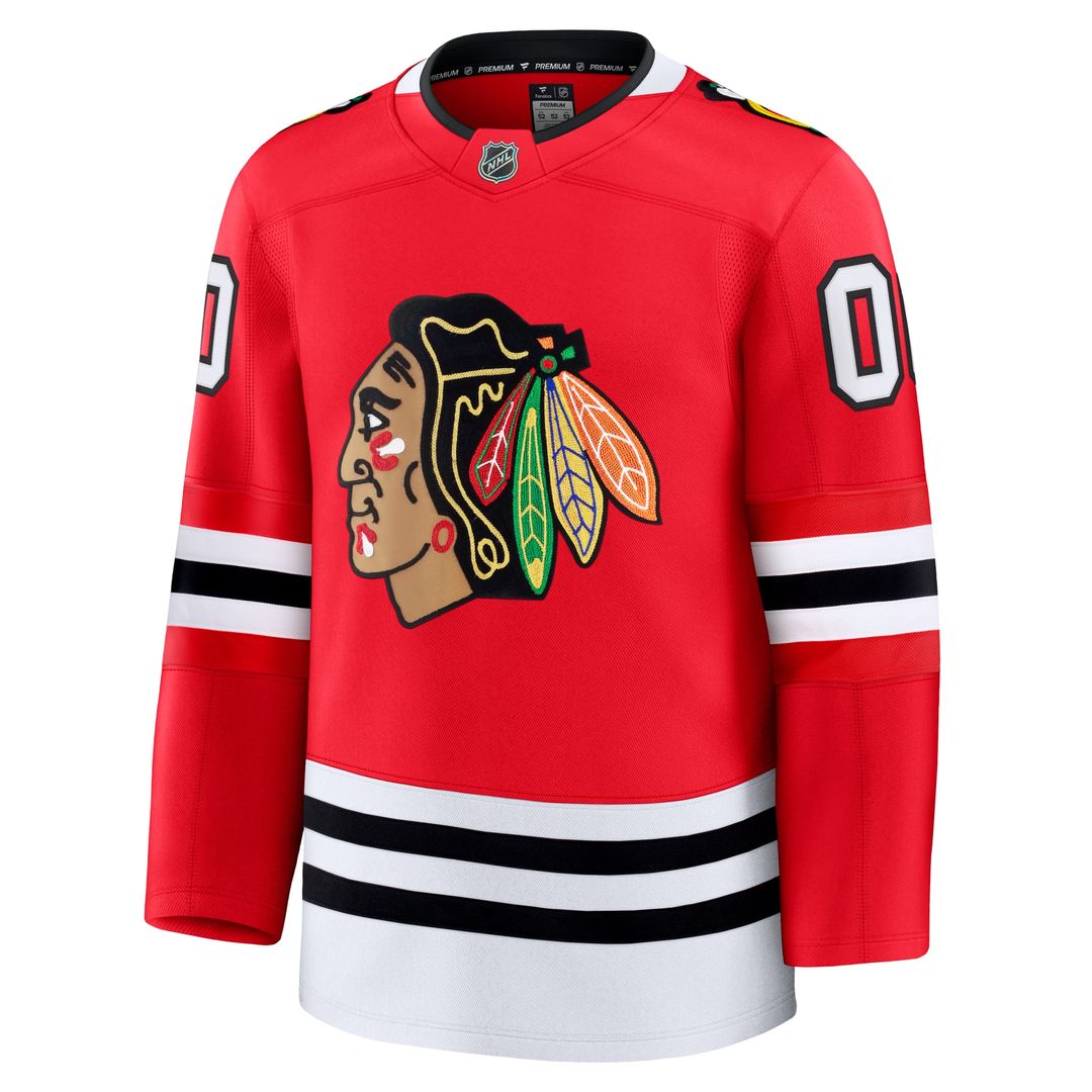 Chicago Blackhawks Fanatics Home Premium Custom Jersey - Red