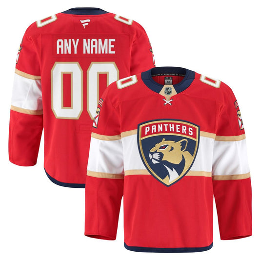 Florida Panthers Fanatics Home Authentic Pro Custom Jersey - Red