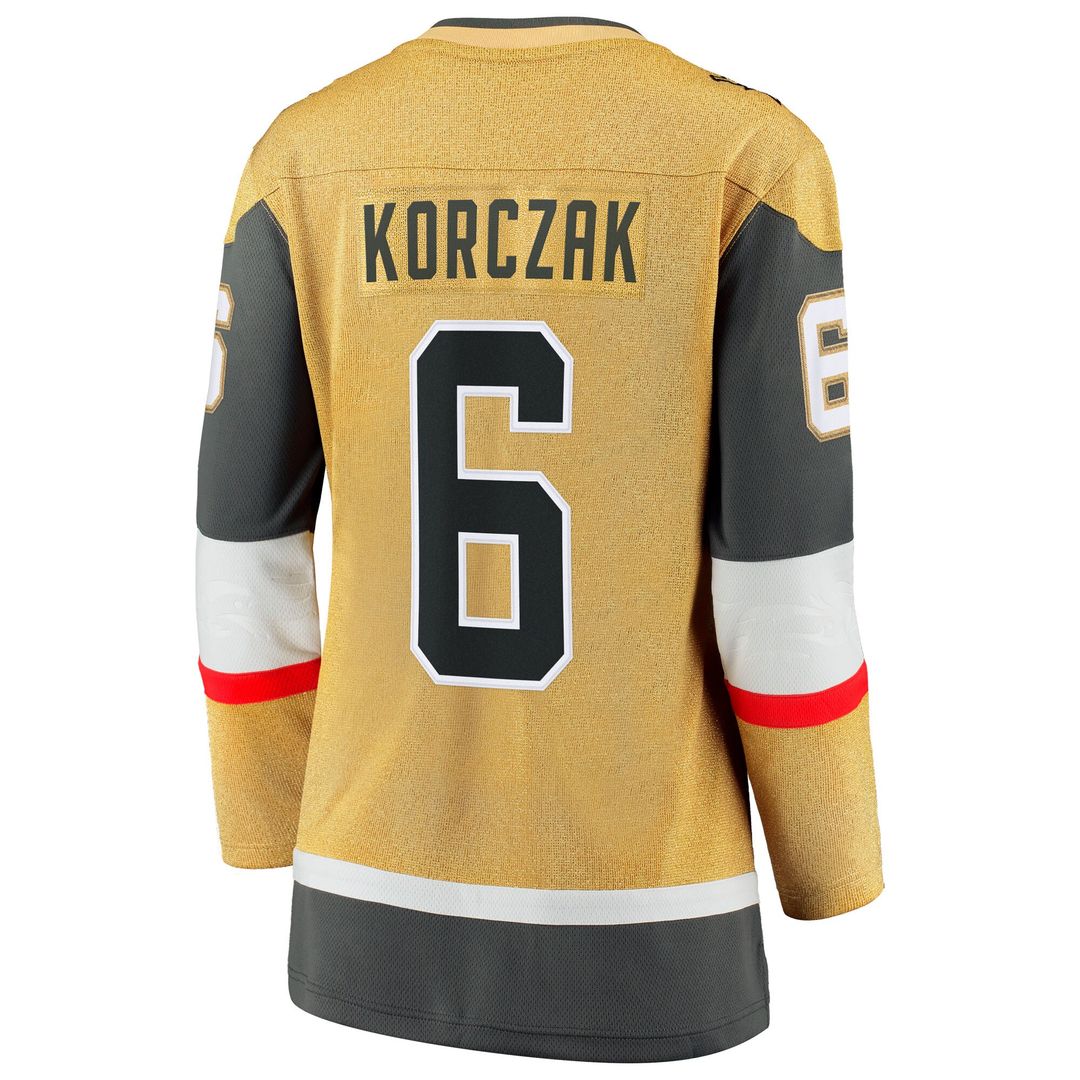 Kaedan Korczak Vegas Golden Knights Fanatics Women's Home Breakaway Jersey - Gold