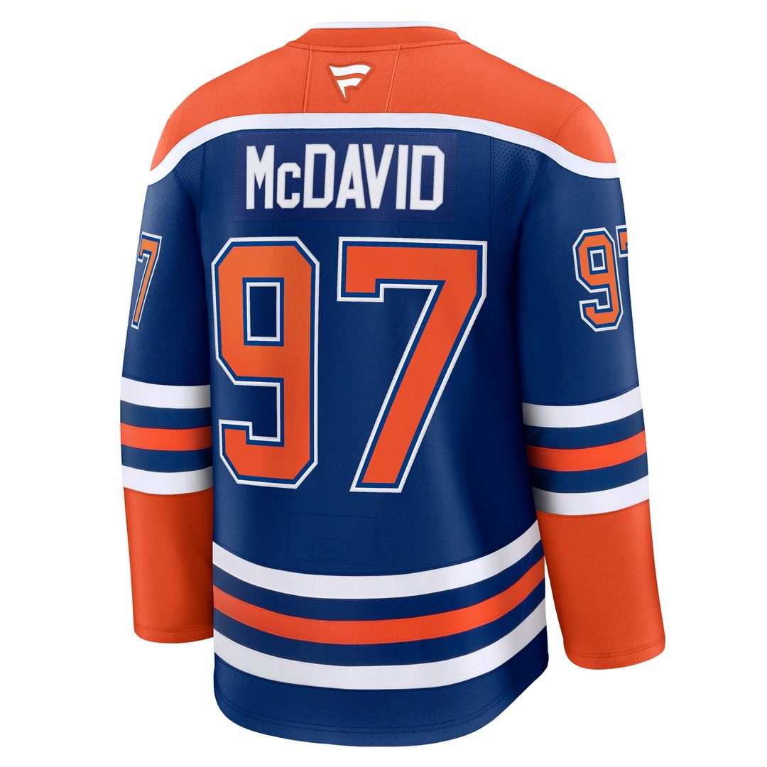 Connor McDavid Edmonton Oilers Fanatics Home Premium Jersey - Royal