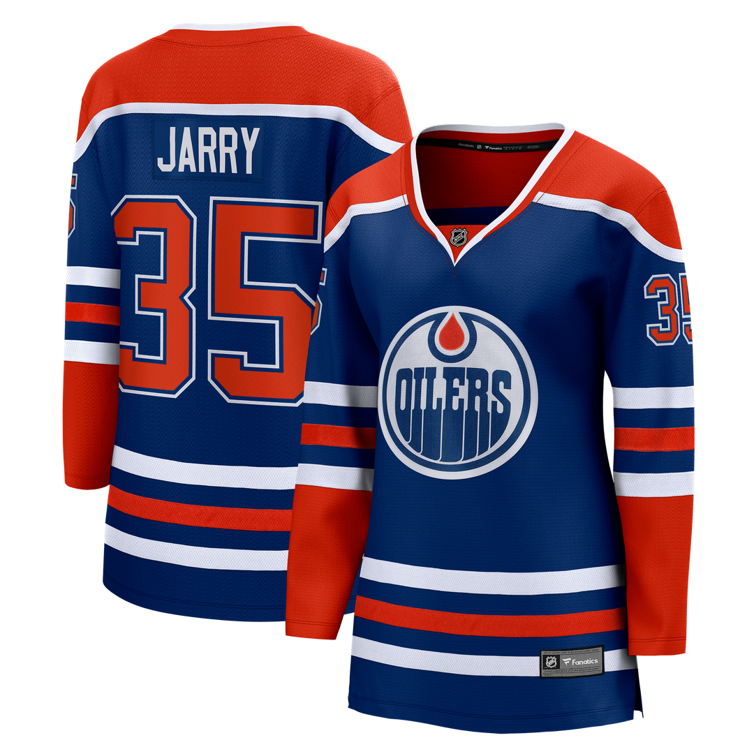 Tristan Jarry Edmonton Oilers Fanatics Women's Home Breakaway Player Jersey - Royal