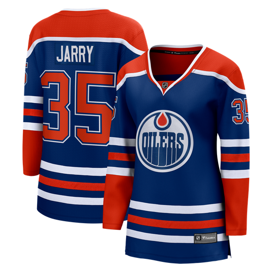 Tristan Jarry Edmonton Oilers Fanatics Women's Home Breakaway Player Jersey - Royal