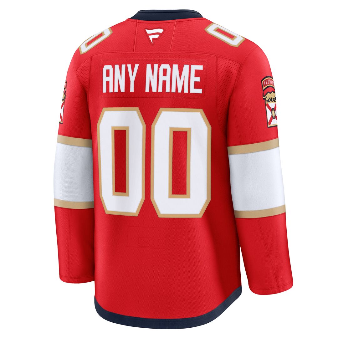 Florida Panthers Fanatics Home Premium Custom Jersey - Red