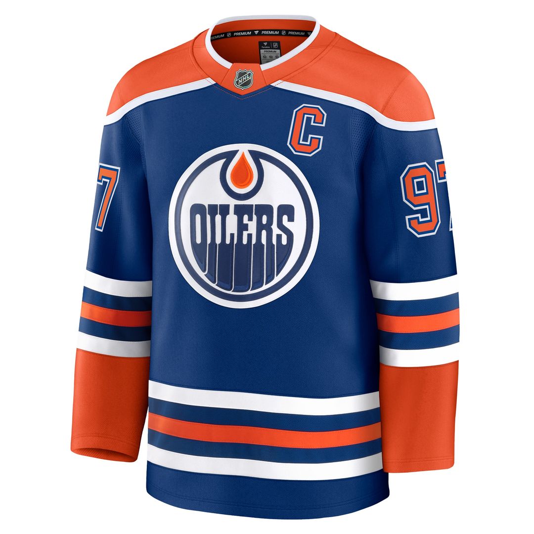 Connor McDavid Edmonton Oilers Fanatics Home Premium Jersey - Royal