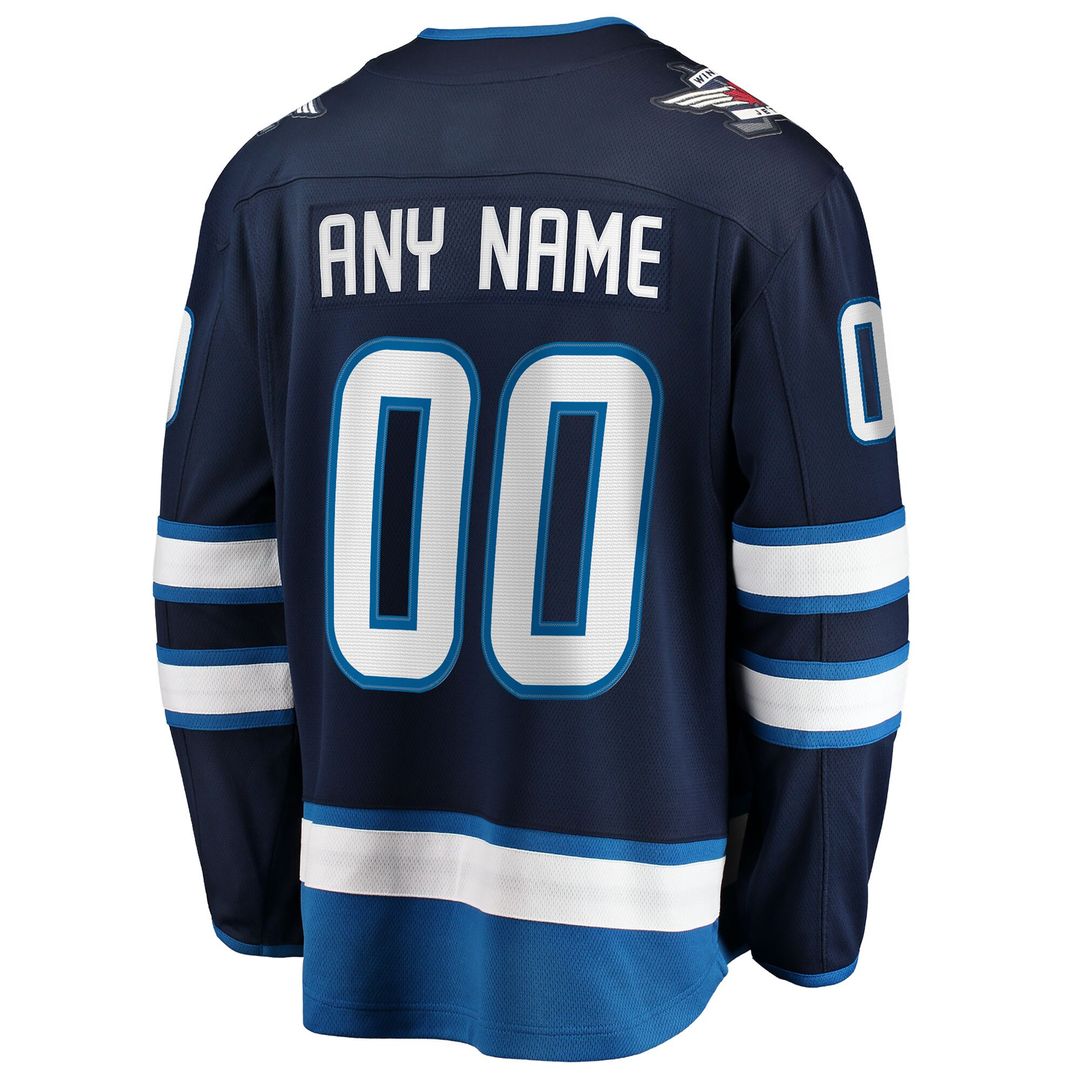 Winnipeg Jets Fanatics Home Breakaway Custom Jersey - Blue