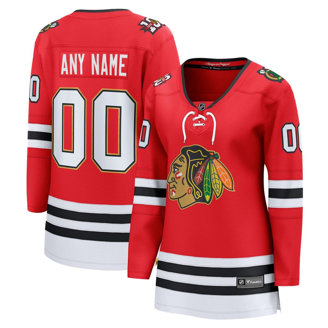 Chicago Blackhawks Fanatics Women's Centennial Breakaway Custom Jersey - Red