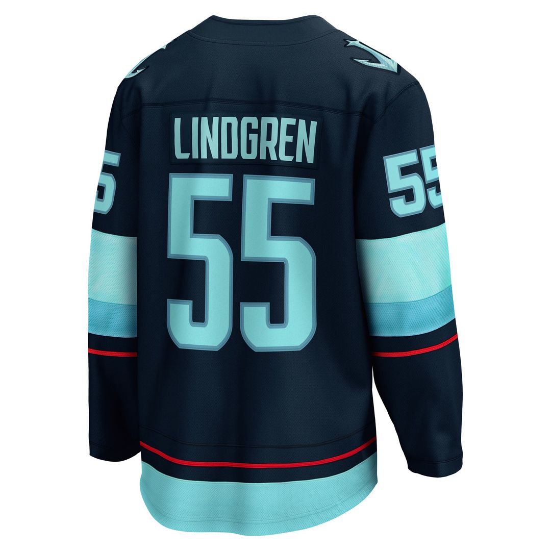 Ryan Lindgren Seattle Kraken Fanatics Home Breakaway Jersey - Deep Sea Blue