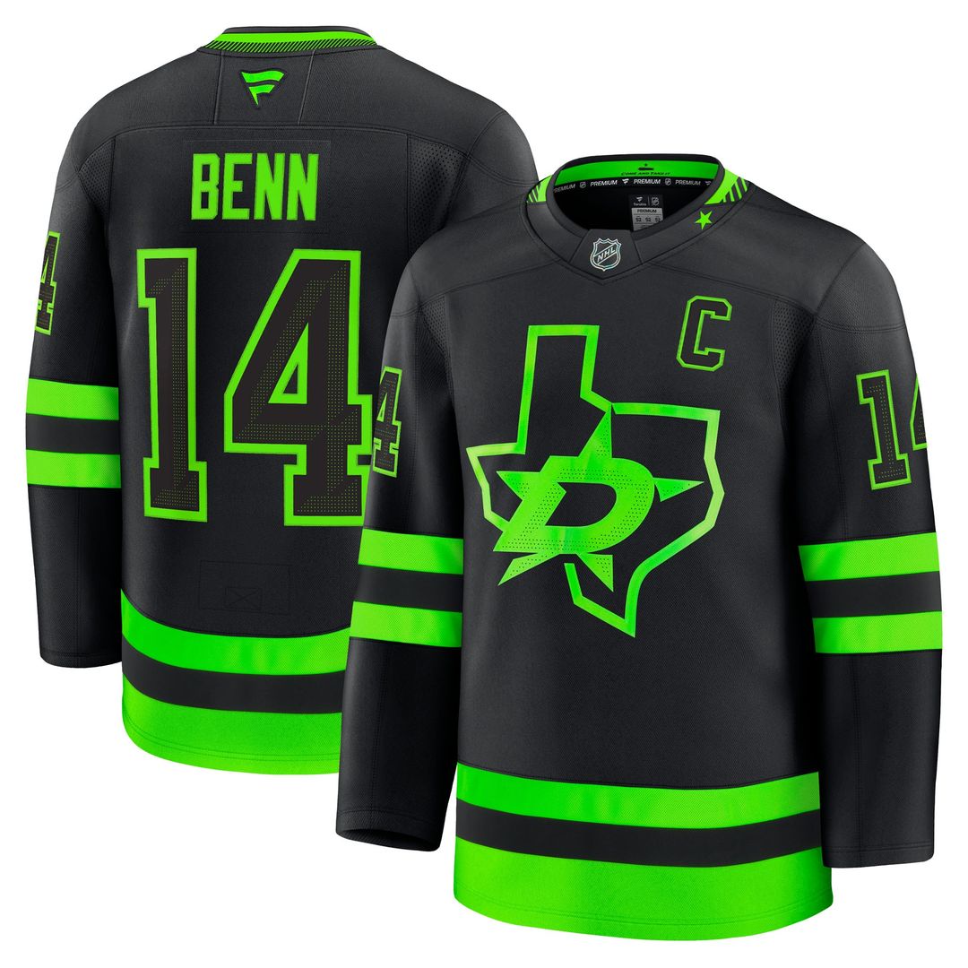 Jamie Benn Dallas Stars Fanatics Home Premium Jersey - Kelly Green