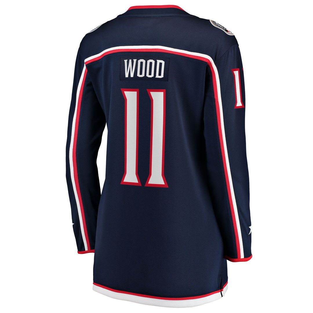 Miles Wood Columbus Blue Jackets Fanatics Women's Home Breakaway Jersey - Navy