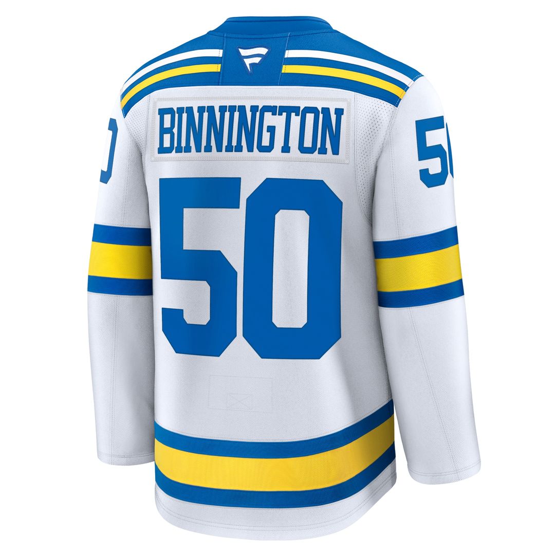Jordan Binnington St. Louis Blues Fanatics Away Premium Player Jersey - White