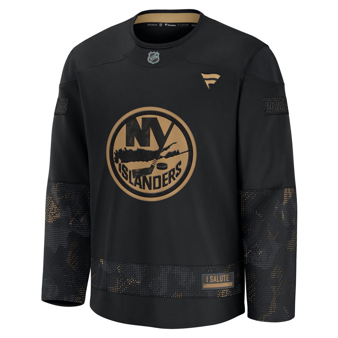 New York Islanders Fanatics 2024 Military Appreciation Practice Jersey - Black