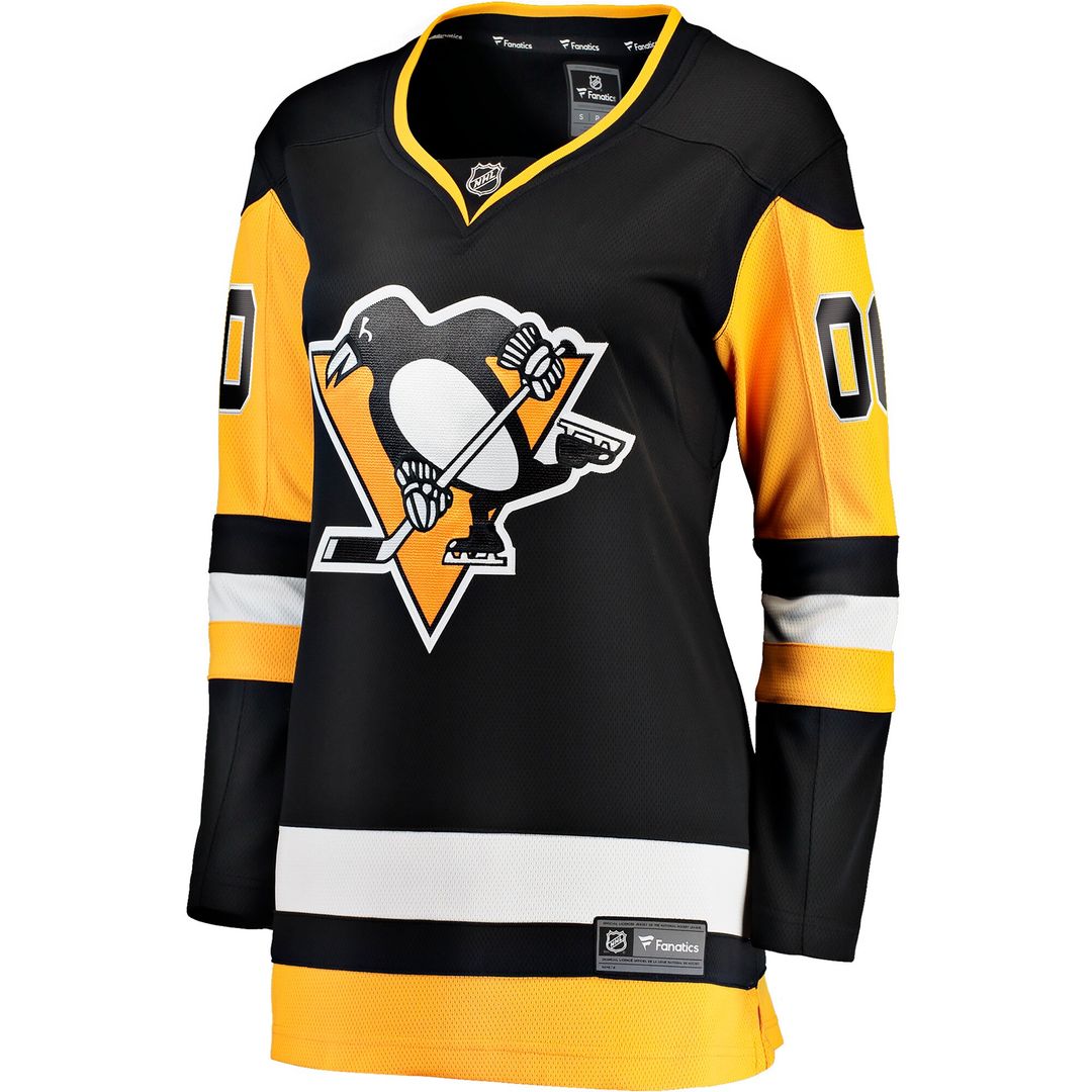 Pittsburgh Penguins Fanatics Women's Home Breakaway Custom Jersey - Black