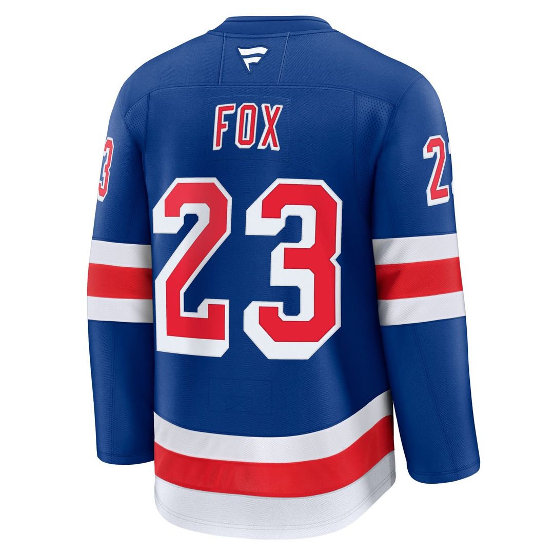 Adam Fox New York Rangers Fanatics Home Premium Jersey - Blue