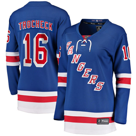 Vincent Trocheck New York Rangers Fanatics Women's Home Breakaway Player Jersey - Blue