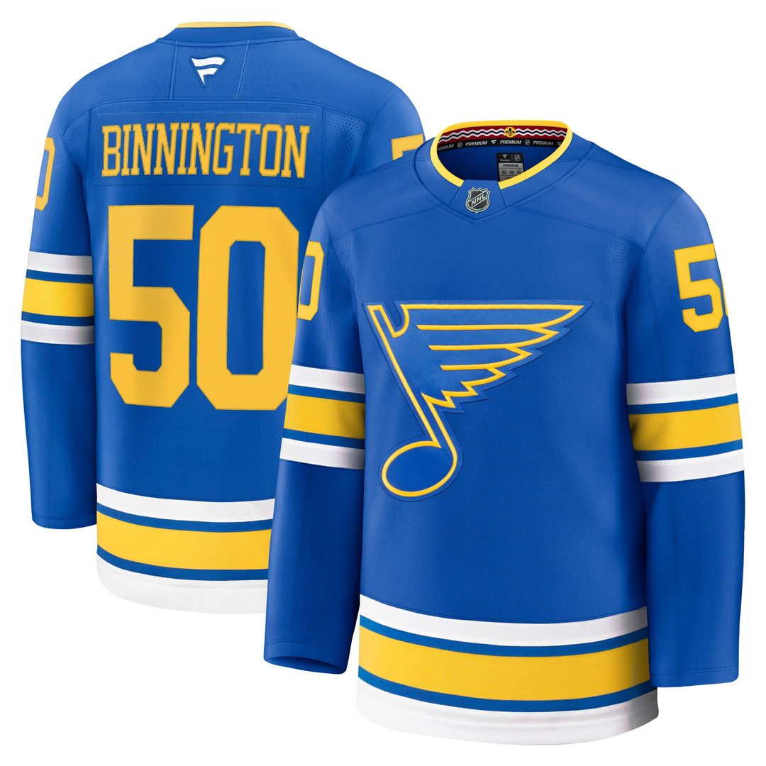Jordan Binnington St. Louis Blues Fanatics Home Premium Player Jersey - Blue