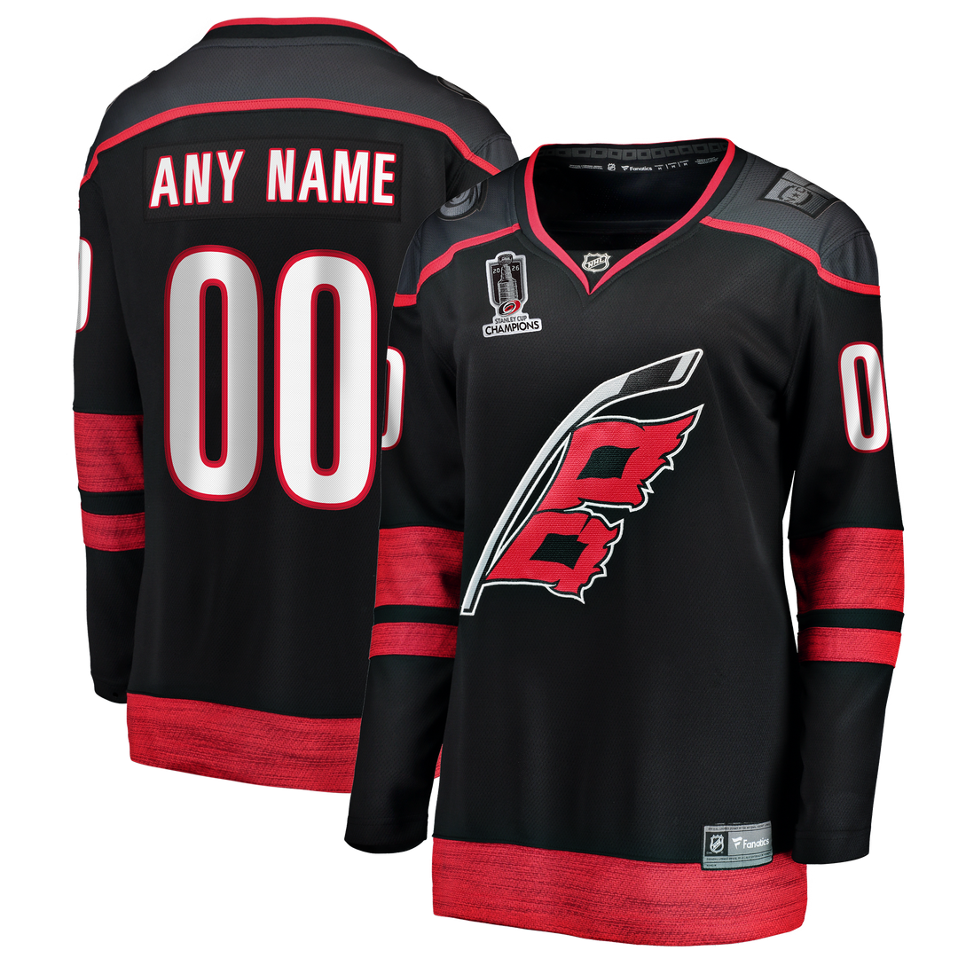 Carolina Hurricanes Fanatics Women's 2026 Stanley Cup Champions Home Breakaway Custom Jersey - Black