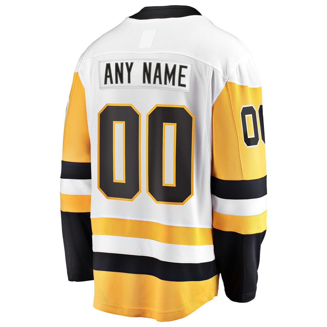 Pittsburgh Penguins Fanatics Away Breakaway Custom Jersey - White