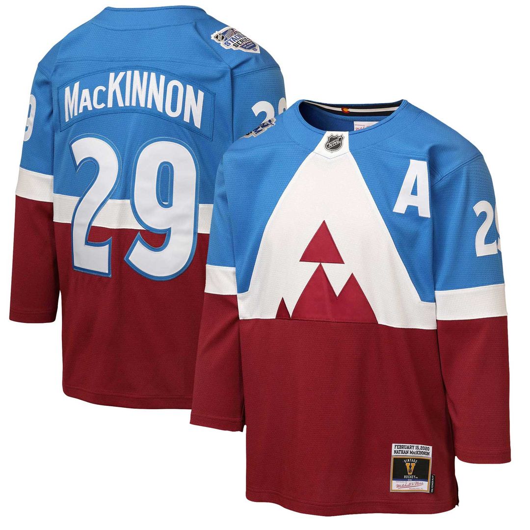 Nathan MacKinnon Colorado Avalanche Mitchell & Ness Youth 2020 Stadium Series Power Play Jersey - Blue/Burgundy