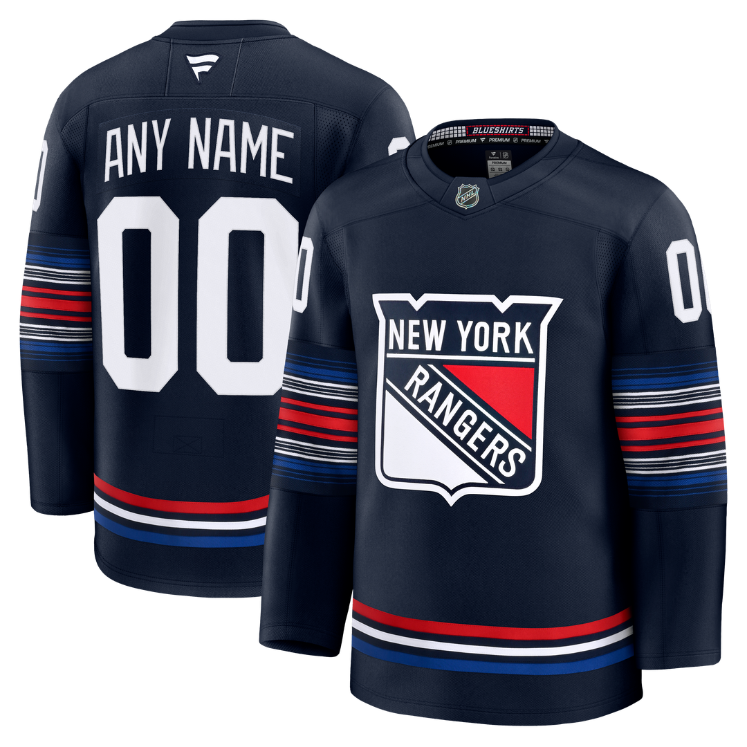 New York Rangers Fanatics Alternate Premium Custom Jersey - Navy